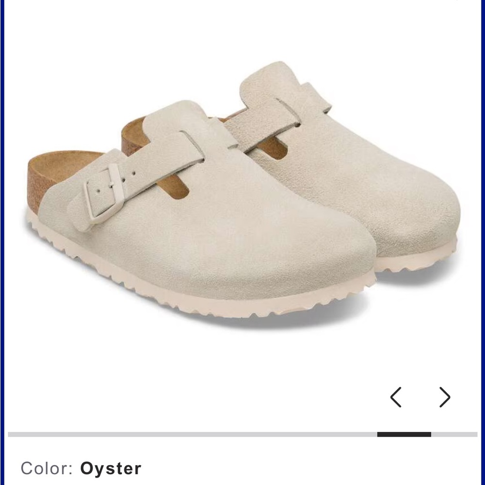 BIRKENSTOCK Boston Suede Leather 
Color: Oyster size UK 37 US 6-6.5 - Picture 3 of 16